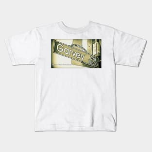 Garvey Avenue, El Monte, California by Mistah Wilson Kids T-Shirt